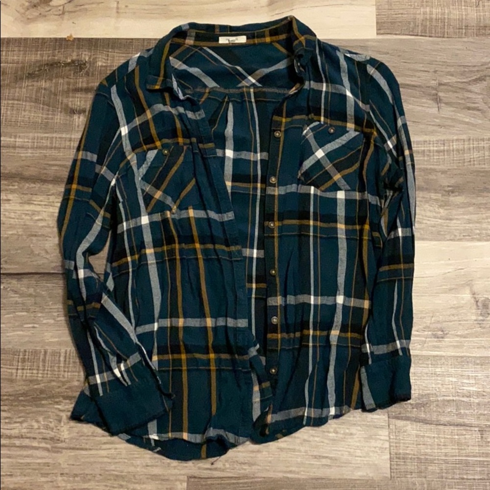 Green and yellow flannel